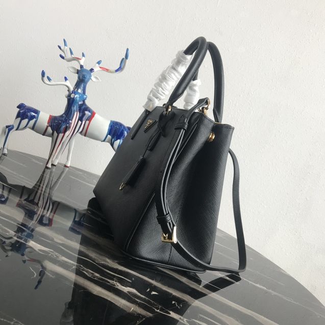 Prada original saffiano leather medium tote bag 1BA1801 black