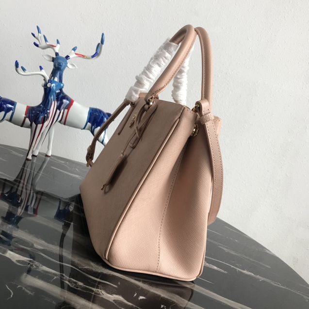 Prada original saffiano leather medium tote bag 1BA1801 light pink