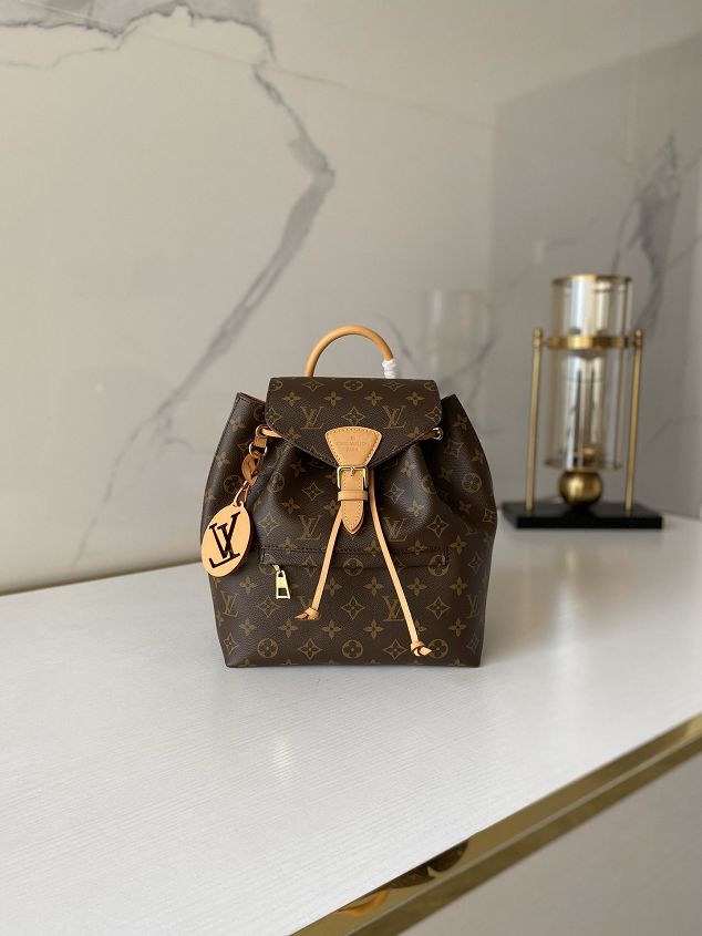 Louis vuitton original monogram montsouris backpack M45515 apricot