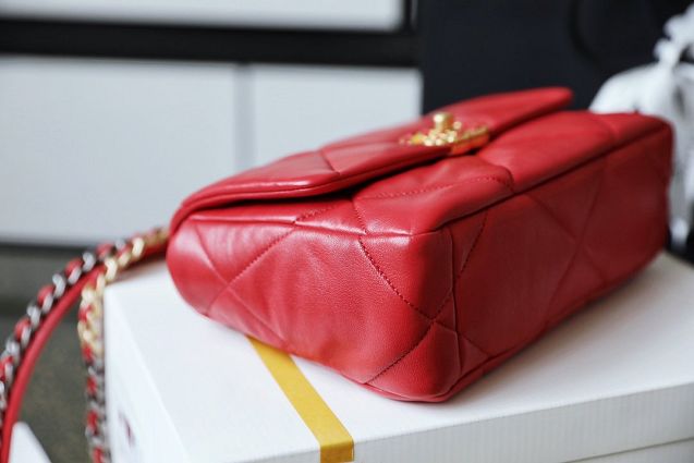 2020 CC original lambskin 19 flap bag AS1160 red