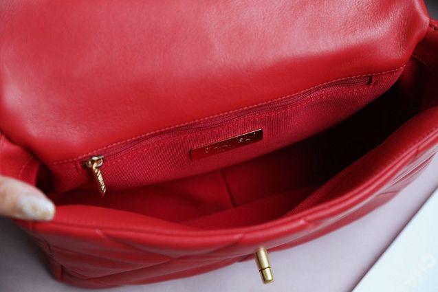 2020 CC original lambskin 19 flap bag AS1160 red