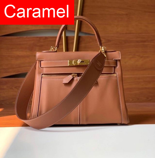 Hermes handmade original calfskin lakis kelly bag K00032-2