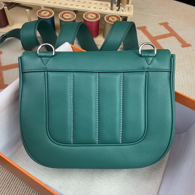 Hermes original swift calfskin berlin bag BL0020 emerald green