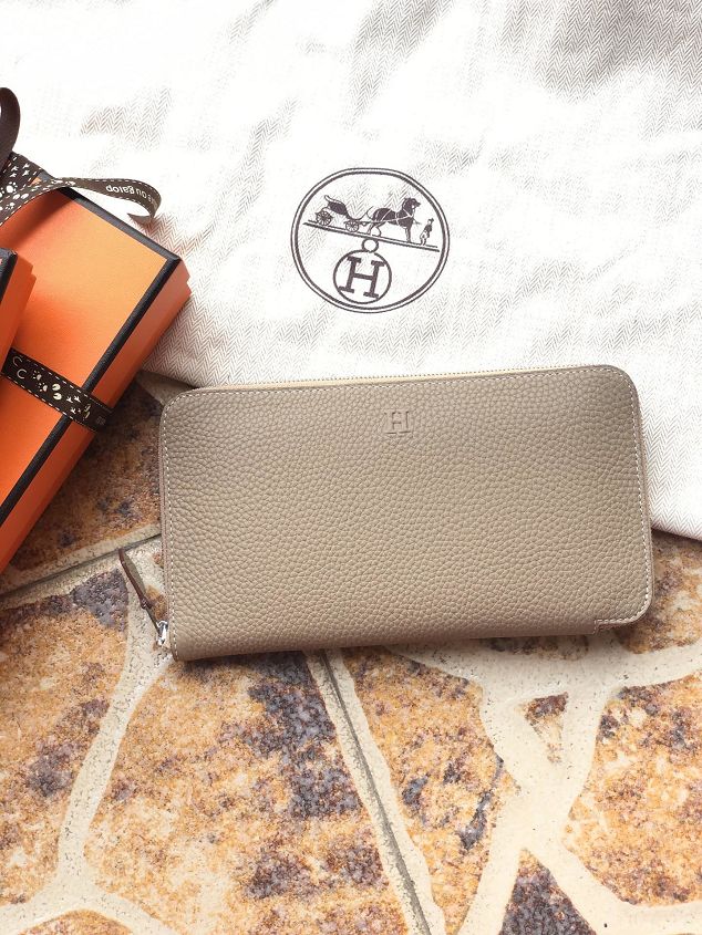 Hermes original togo leather zipper wallet HA0157