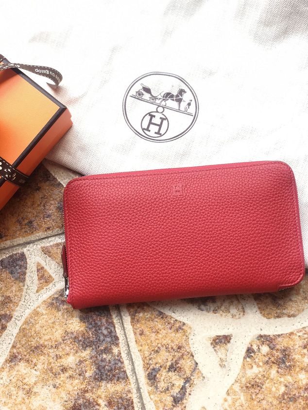 Hermes original togo leather zipper wallet HA0157