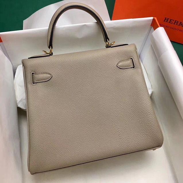 Hermes original togo leather kelly 32 bag K32 gris tourterelle