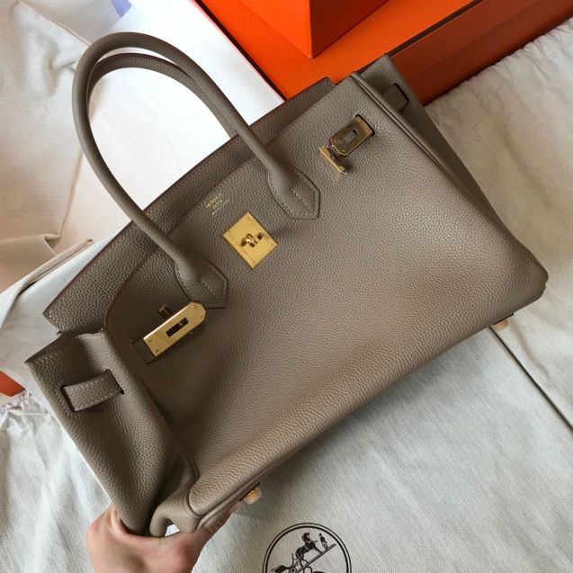 Hermes original togo leather birkin 25 bag H25-1 grey