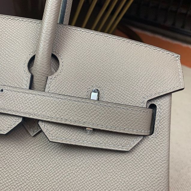 Hermes original epsom leather birkin 30 bag H30-3 gris asphalte