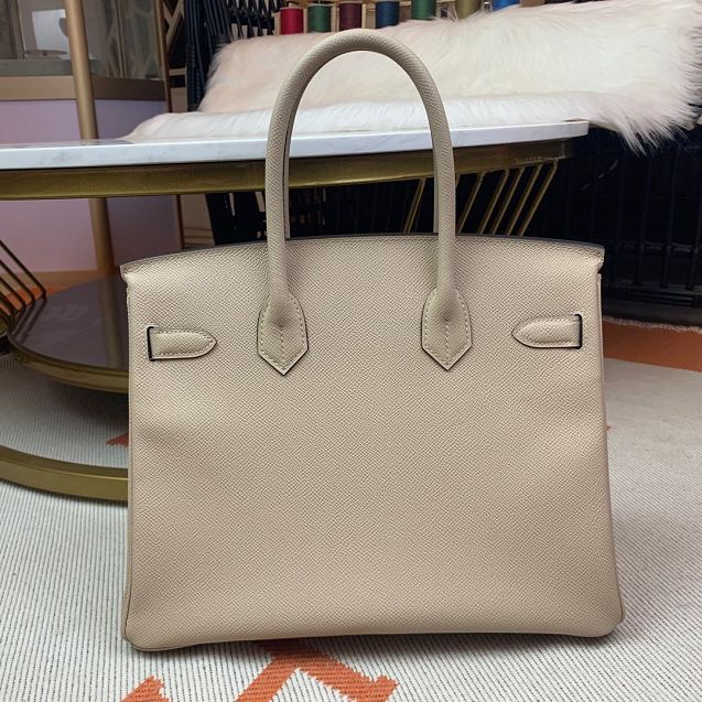 Hermes original epsom leather birkin 35 bag H35-3 gris tourterelle