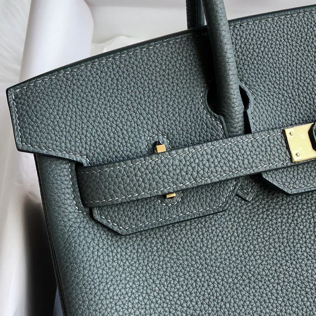 Hermes original togo leather birkin 35 bag H35-1 vert amande