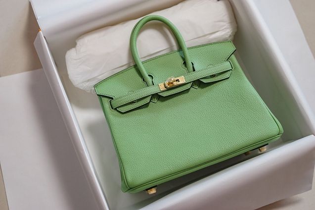 Hermes original togo leather birkin 35 bag H35-1 vert criquet