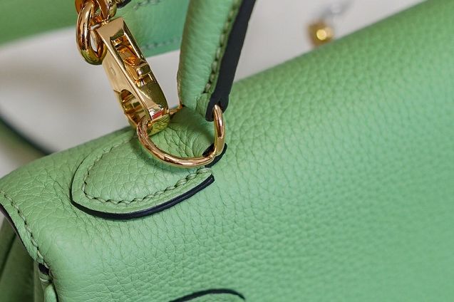 Hermes original togo leather kelly 32 bag K32 vert criquet