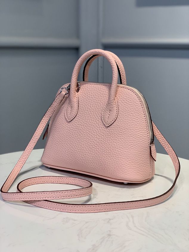 Hermes original togo leather mini bolide bag H018 light pink