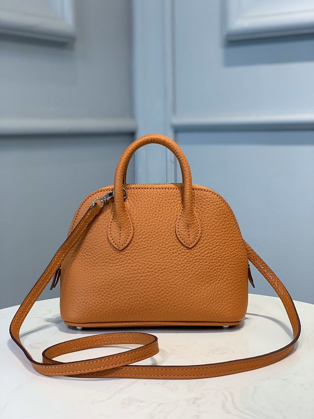 Hermes original togo leather mini bolide bag H018 orange