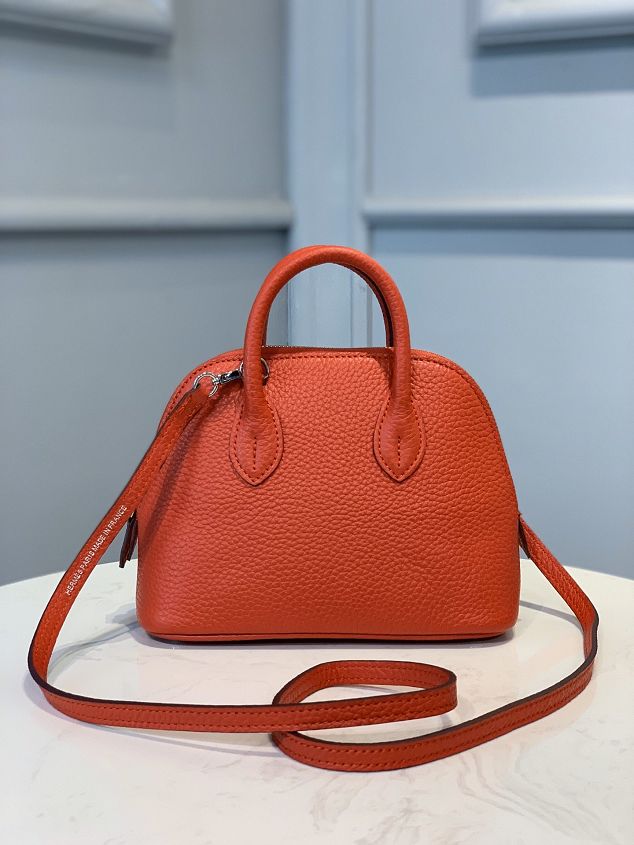 Hermes original togo leather mini bolide bag H018 red