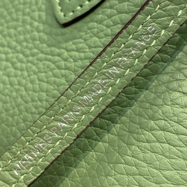 Hermes original togo leather mini bolide bag H018 vert criquet