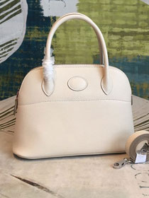 Hermes original epsom leather medium bolide 31 bag B031 white