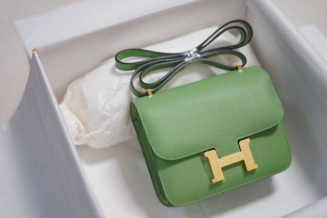 Hermes original epsom leather constance bag C23 vert criquet