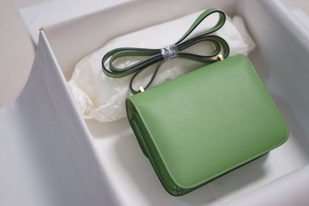 Hermes original epsom leather constance bag C23 vert criquet