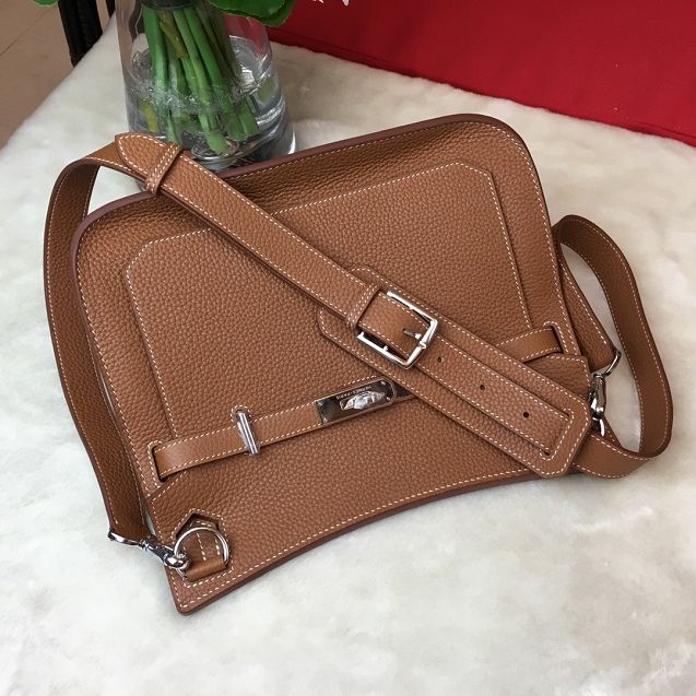 Hermes original calfskin jypsiere bag J034 coffee