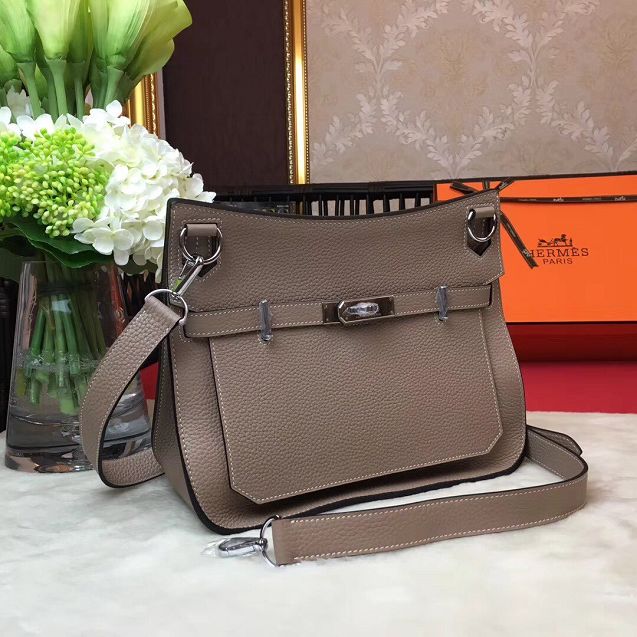 Hermes original calfskin jypsiere bag J034 etoupe grey