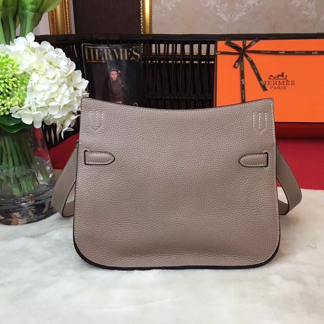 Hermes original calfskin jypsiere bag J034 etoupe grey