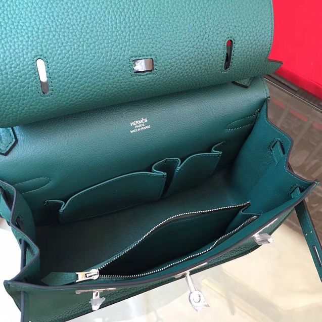 Hermes original calfskin jypsiere bag J034 green