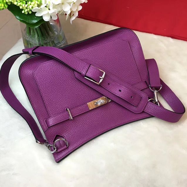 Hermes original calfskin jypsiere bag J034 purple