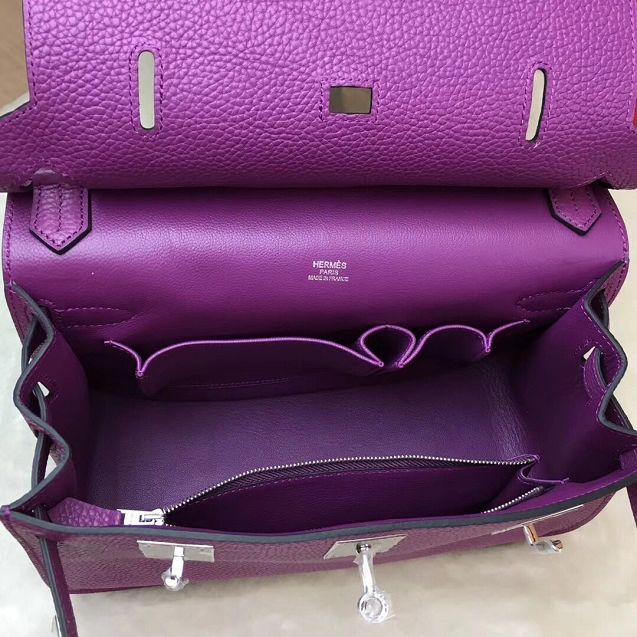 Hermes original calfskin jypsiere bag J034 purple