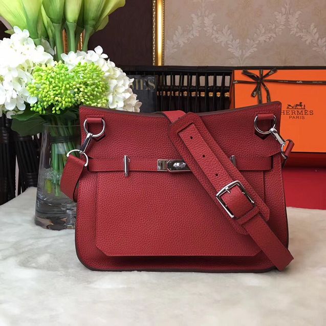 Hermes original calfskin jypsiere bag J034 red