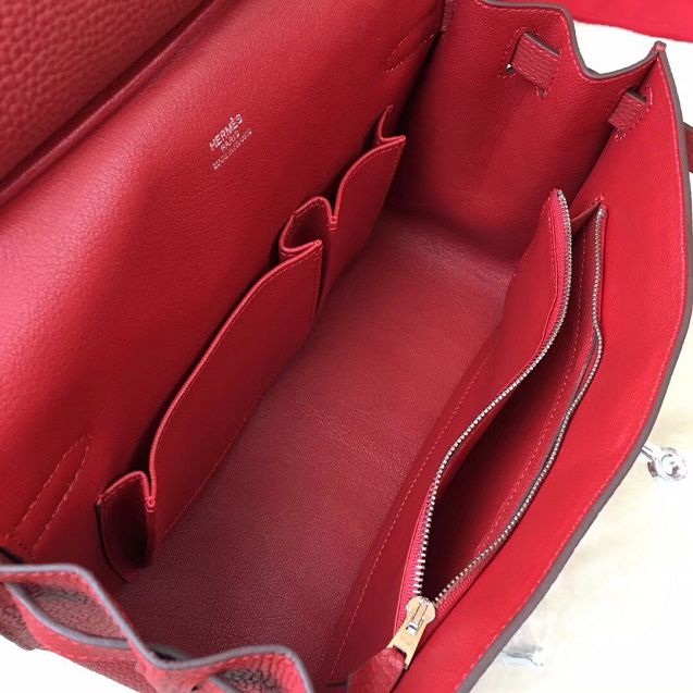 Hermes original calfskin jypsiere bag J034 red