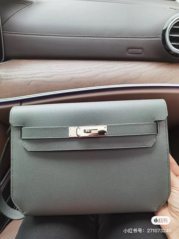 Hermes original epsom leather depeches pouch D0220