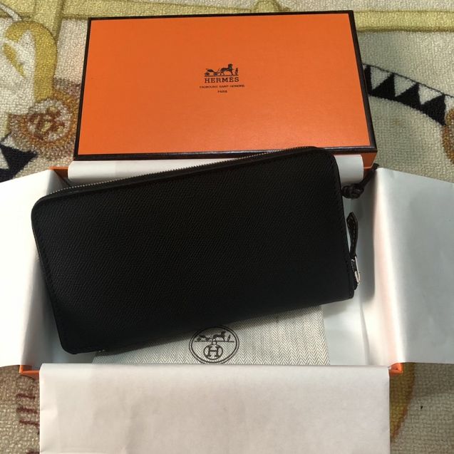 Hermes original epsom leather zipper wallet HA0158