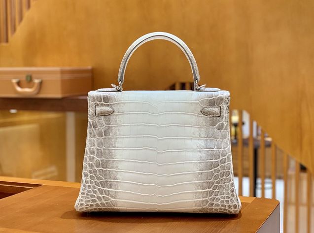 Top hermes handmade genuine 100% crocodile leather Kelly bag K320-5 white