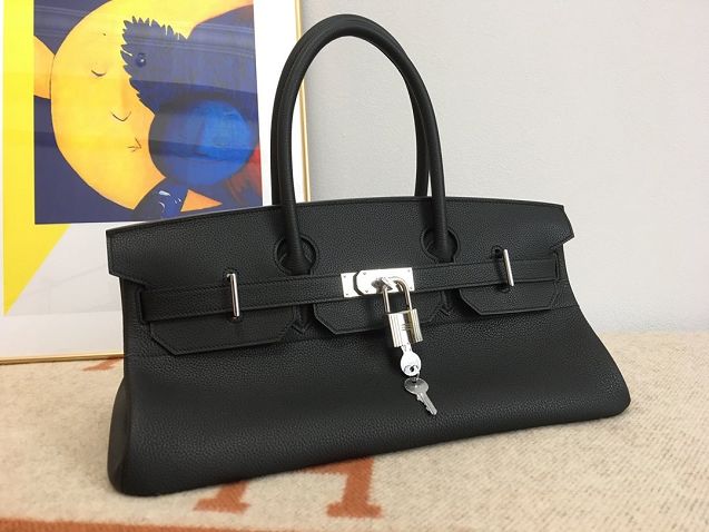 Hermes original calfskin birkin 42 shoulder bag BK0058  black