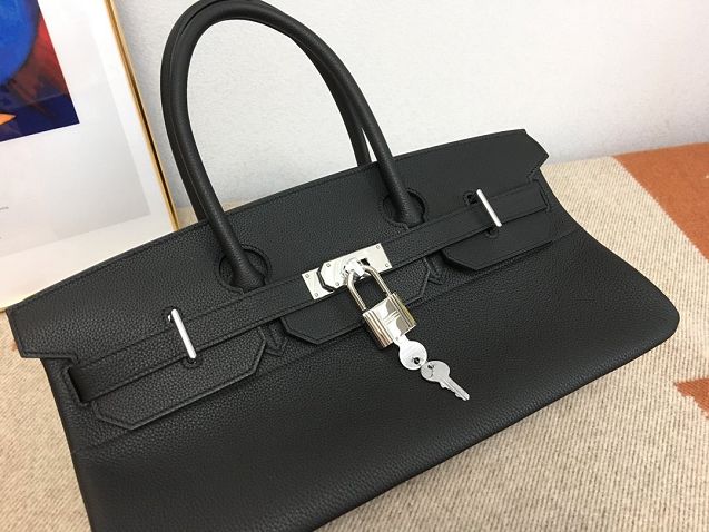 Hermes original calfskin birkin 42 shoulder bag BK0058  black