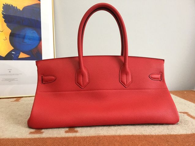 Hermes original calfskin birkin 42 shoulder bag BK0058 red