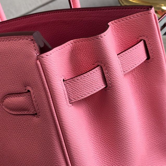 Hermes original epsom leather birkin 30 bag H30-3 cherry pink