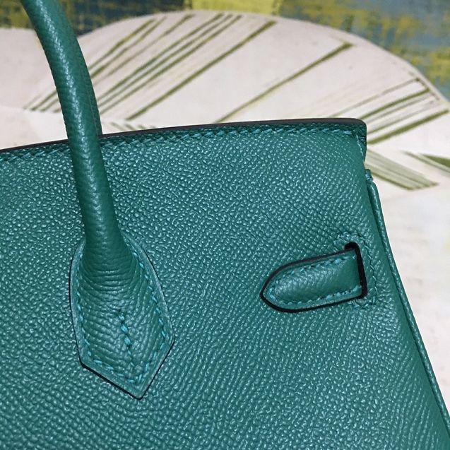 Hermes original epsom leather birkin 35 bag H35-3 peacock green