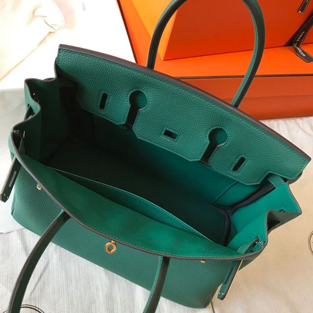 Hermes original togo leather birkin 35 bag H35-1 peacock green