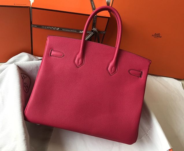 Hermes original togo leather birkin 35 bag H35-1 rose red