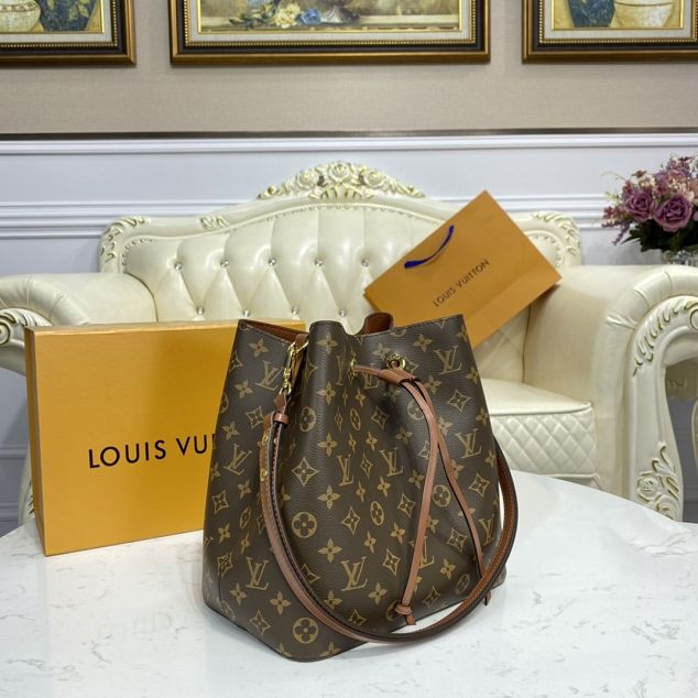 2021 louis vuitton original monogram canvas neonoe bag M44887 caramel