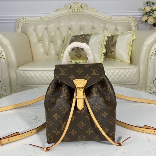 Louis vuitton original monogram montsouris BB backpack M45502 apricot