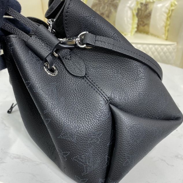 Louis vuitton original mahina leather bella bucket bag M57070 black