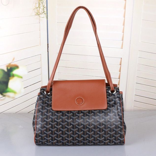 Goyard original canvas rouette shoulder bag GY0004 black&brown