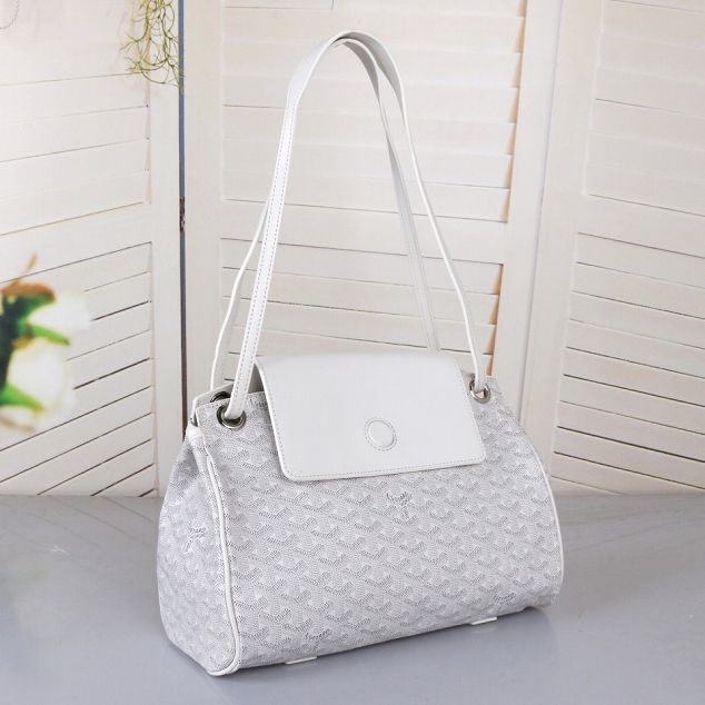 Goyard original canvas rouette shoulder bag GY0004 white