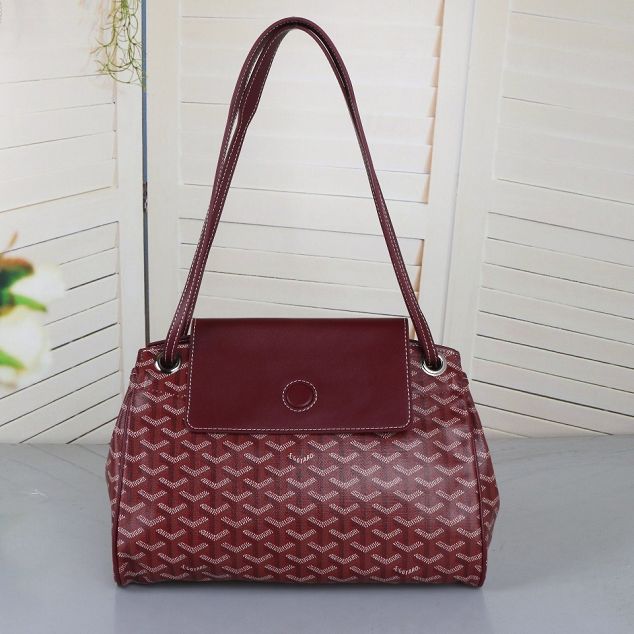 Goyard original canvas rouette shoulder bag GY0004 wine red