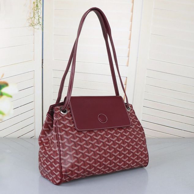 Goyard original canvas rouette shoulder bag GY0004 wine red