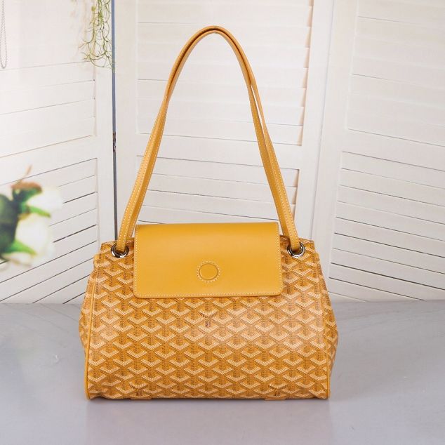 Goyard original canvas rouette shoulder bag GY0004 yellow