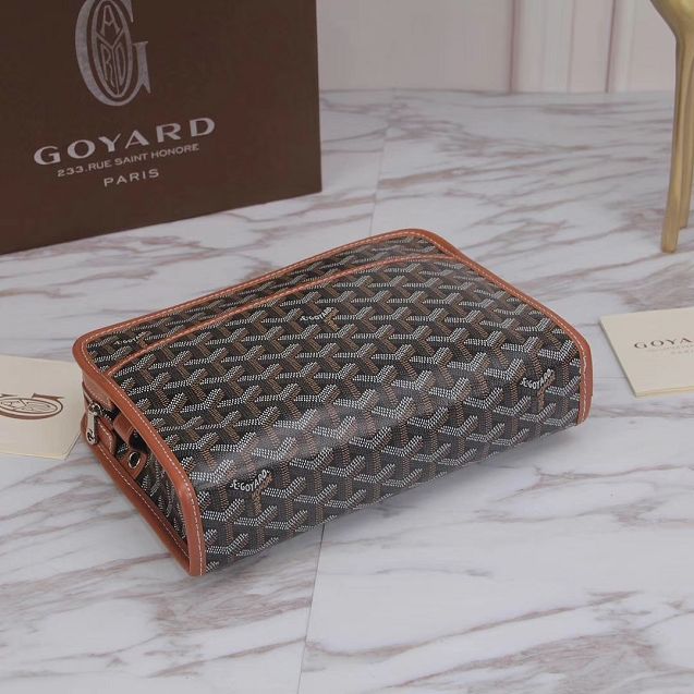 Goyard original canvas clutch GY0008 black&brown